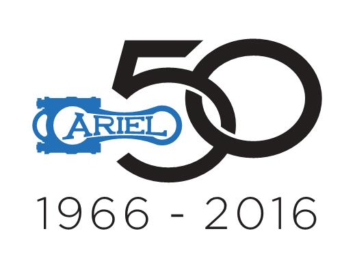 ariel50 logo dates with color